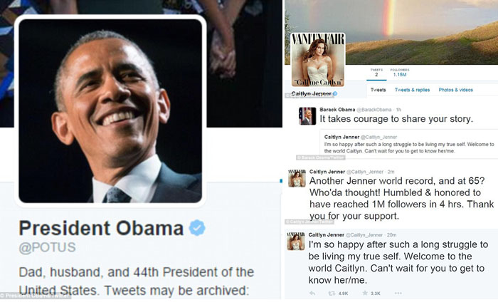 Caitlyn Jenner Tercepat Kumpulkan Satu Juta Pengikut di Twitter